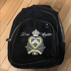Juicy Couture Black Velvet Backpack